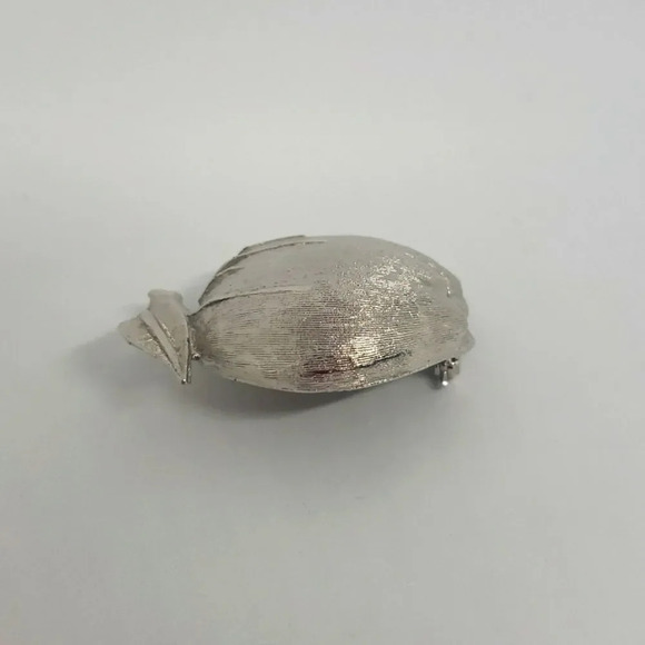 Vintage Apple Brooch Silver Tone  Metal - Picture 3 of 3